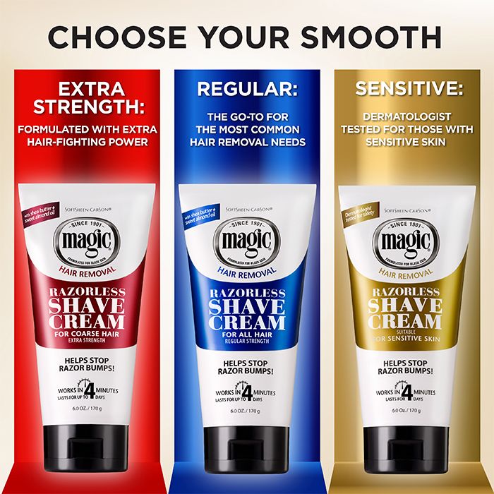 Razorless Shave Cream: Facial Hair & Sensitive Skin Hair Removal ...